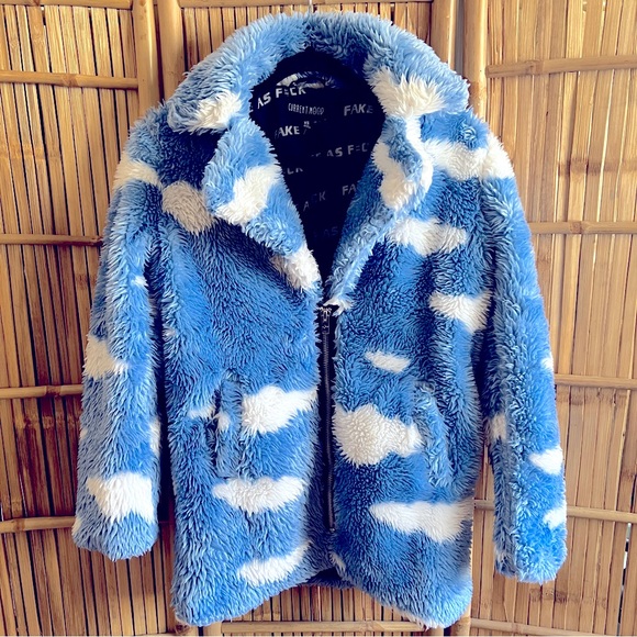 Current Mood Jackets & Blazers - Dolls Kill Current Mood Daydream Delirium Faux Fur Jacket